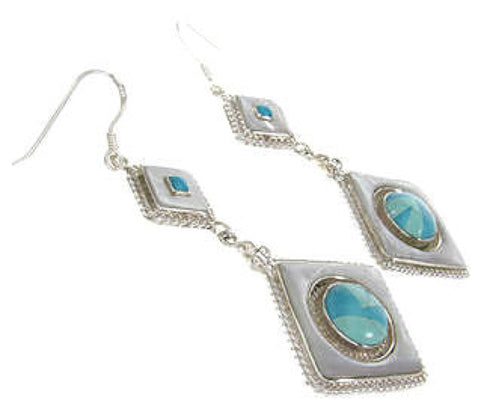 Sterling Silver Turquoise Mother of Pearl Earrings PS62151